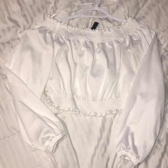 White crop top long sleeve - Picture 1 of 2